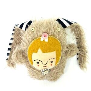Vintage Scary Ugly Plush Doll Handmade Weird Toy OOAK Creepy Cute Stuffed Animal